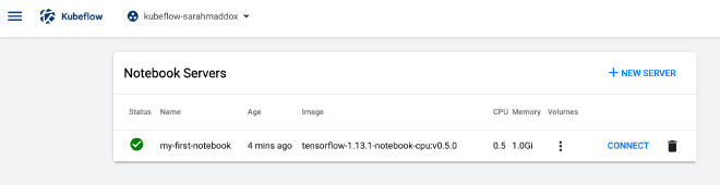 Liste des serveurs Notebooks